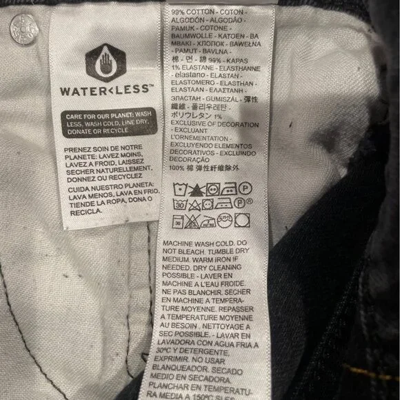 Levi's 445 Men's Sz 32 Black Athletic Fit Jean Short 10"L Denim Stretch Jorts - Picture 13 of 14